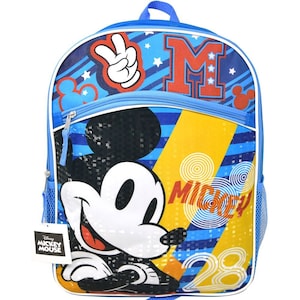 Personalized 16" Disney Mickey Mouse Backpack School Bag Travel Pack