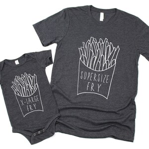 French Fries shirt Family shirts large fry small fry medium tater tot father and son Shirt Set, mommy and me, daddy and me, new parents, bild 3