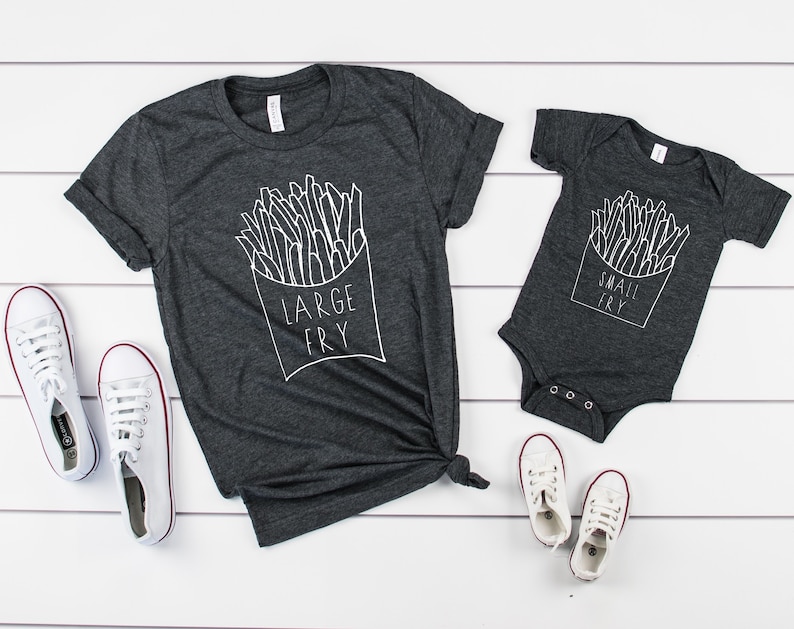 French Fries shirt Family shirts large fry small fry medium tater tot father and son Shirt Set, mommy and me, daddy and me, new parents, bild 2
