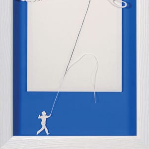 L'ENFANCE ENVOLÉE - Papier découpé et sculpté - reproduction photographique sur carte d'art