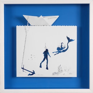 RENDEZ-VOUS de VACANCES - Papier découpé et sculpté - reproduction photographique sur carte d'art