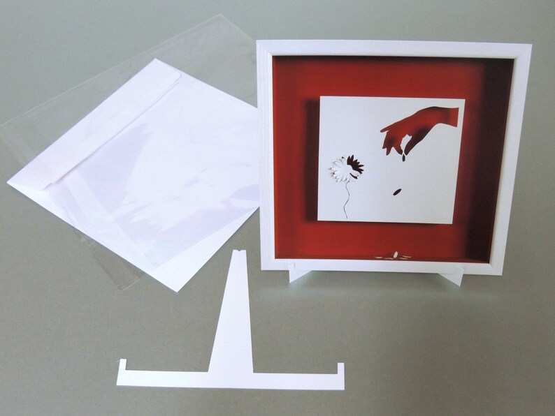 Paper cut and paper sculpture A BIT MUCH photographic reproduction on art card