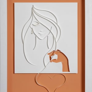 JE T'IMAGINE -   Papier découpé et quilling - reproduction photographique sur carte d'art