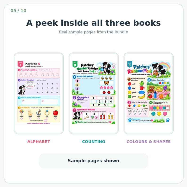 Learning Numbers Activity Book Preschool Learning Bundle | 3 Printable Workbooks | Alphabet, Numbers ...
