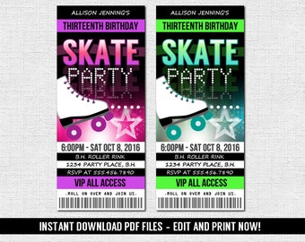 ticket invitation etsy