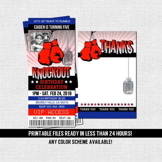 Boxe Ticket Invitations Fete D Anniversaire Carte De Etsy Boxe Ticket Invitations Fete D Anniversaire Carte De Etsy