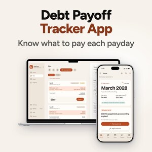 Debt Payoff Tracker App: Snowball & Avalanche Planner, Works Offline on Phone, Tablet, Computer image 1