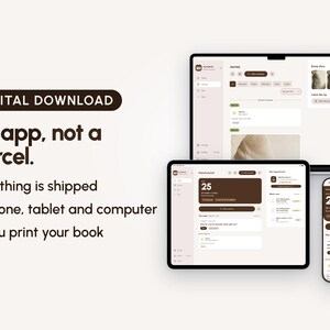 Zwangerschapsdagboek-app: Digitaal bewaarboek met foto's, afdrukbaar herinneringsboek, voor telefoon, tablet en computer afbeelding 2