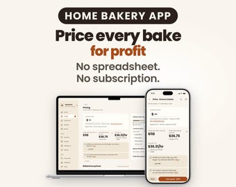 Bakery Pricing Calculator App | Recipe Cost & Order Tracker