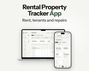 RentDesk-app för att spåra hyresfastigheter, verktyg för hantering av hyresvärdar (digital nedladdning)