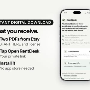 RentDesk App zur Verfolgung von Mietobjekten, Vermieter-Verwaltungstool (Digitaler Download) Bild 11