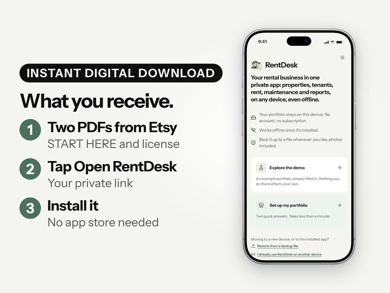 RentDesk App zur Verfolgung von Mietobjekten, Vermieter-Verwaltungstool (Digitaler Download) Bild 11