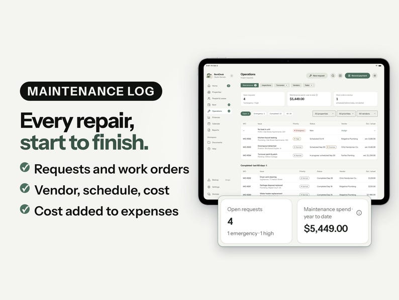 RentDesk App zur Verfolgung von Mietobjekten, Vermieter-Verwaltungstool (Digitaler Download) Bild 6