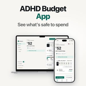 Aplicación de planificación presupuestaria para TDAH / Rastreador de finanzas digitales SafeSpend (Descarga digital)