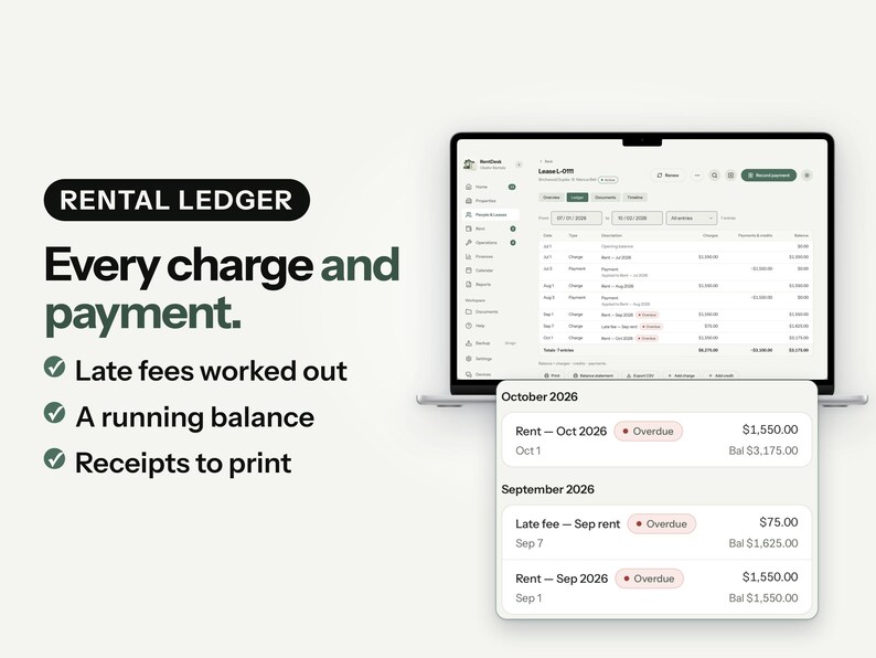RentDesk App zur Verfolgung von Mietobjekten, Vermieter-Verwaltungstool (Digitaler Download) Bild 4