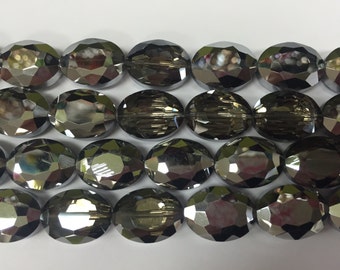 12x16mm oval shaped 16beads clear ab chinese crystals faceted glass