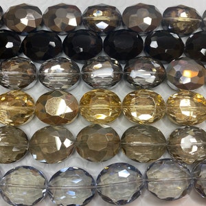 20x24mm oval shaped, faceted, chinese crystals, glass, 13beads