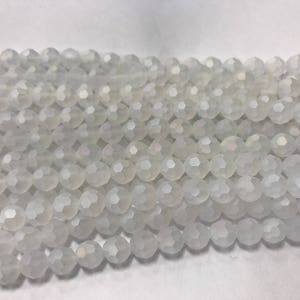 Round crystal beads,glass, 36 cut faceted, 8mm, 30 beads