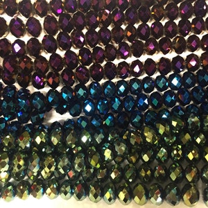 12mm rondelle ,faceted, chinese crystal glass, 26 beads