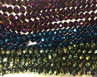 12mm rondelle ,faceted, chinese crystal glass, 26 beads