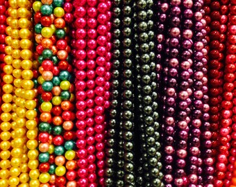 14mm Glass pearls, round, 31 beads