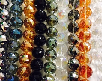 20mm round faceted, glass chinese crystal glass, 12beads