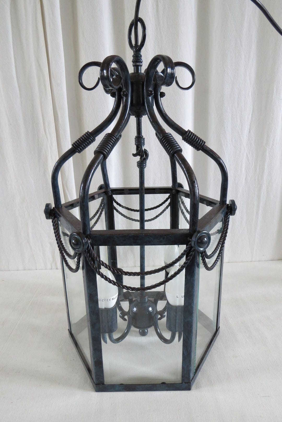 VINTAGE METAL LANTERN. Late 20th Century. - Etsy