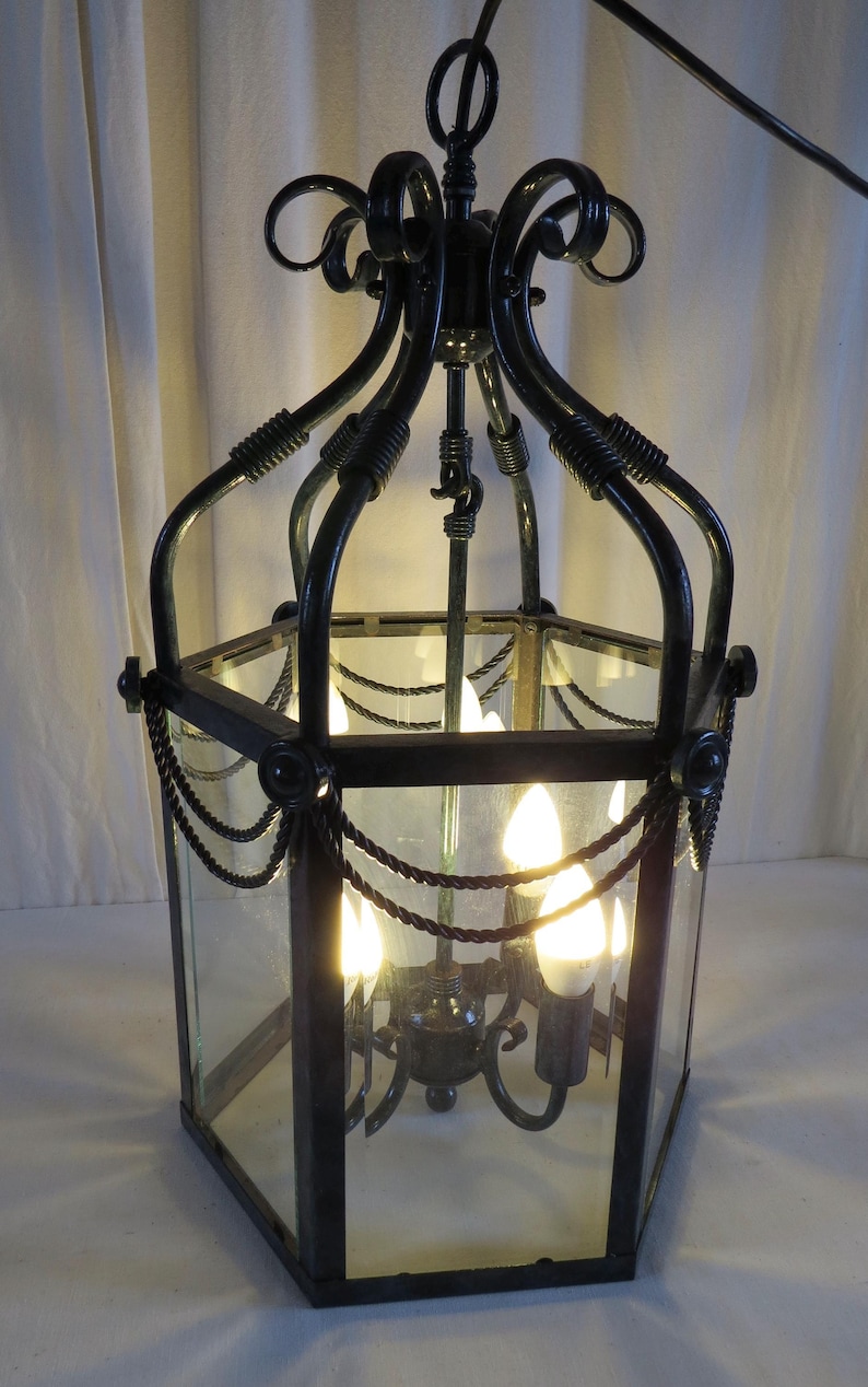 VINTAGE METAL LANTERN. Late 20th Century. - Etsy