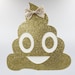 Gold Glitter Poop Cake Topper, Poop Cake Topper, Girls Birthday, Gold Poop Cake Topper, Birthday Cake Decorations