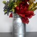 Metallic Aluminum Mason Jar Flower Vase, Centerpiece Vase, Painted Mason Jar Decor, Chic Decor, Rustic Decor, Beach Decor, Wedding Vases