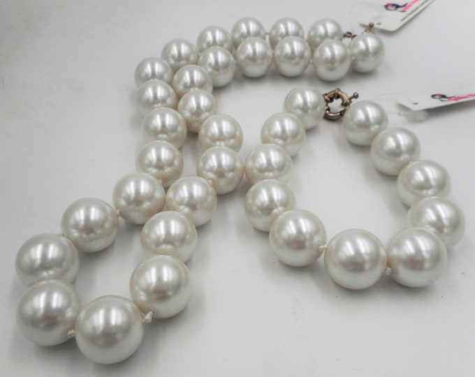 White Faux Pearl Beaded Necklace Set, White Jewelry, Prom Necklace Set, Sweet Sixteen, White Pearl Jewelry, Spring Jewelry, Bridal Gifts