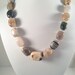 Chunky Agate Beaded Necklace, Gemstone necklace, Statement necklace, Chunky bead necklace, Agate necklace, Beaded jewelry,