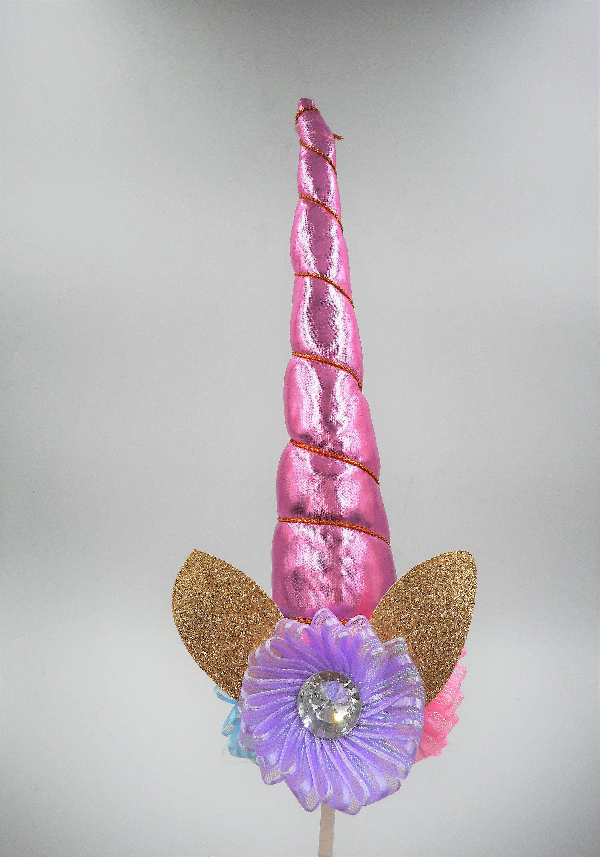 pink unicorn horn cake topper unicorn cake topper pink