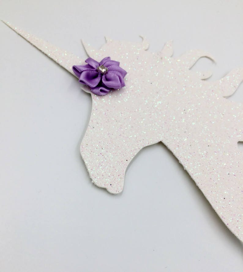 unicorn head cake topper white lavender cake topper etsy