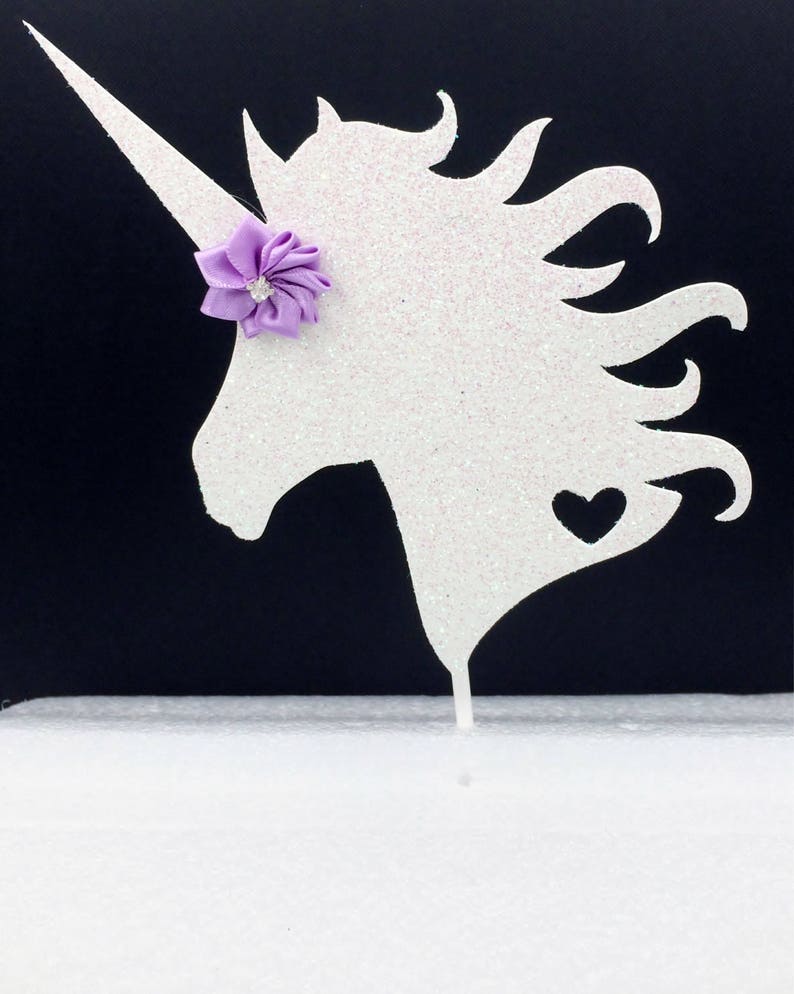 unicorn head cake topper white lavender cake topper etsy