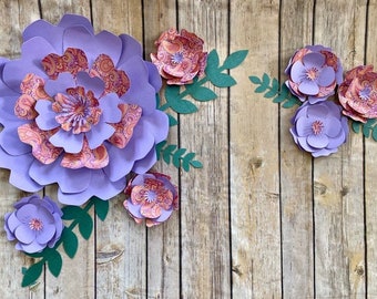 Paper Flower Wall Decor, Boho Nursery Decor, Flower Wall Decor, Birthday Backdrops, Paper Wall Flowers, Nursery Wall Decor, Flower Decor