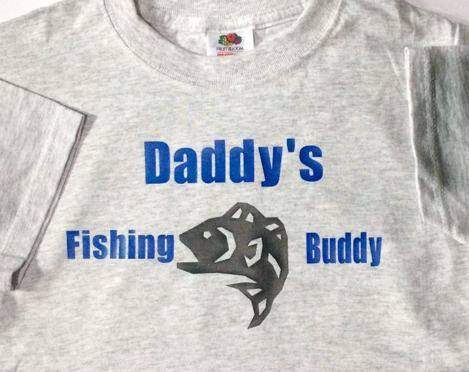 Daddy's Fishing Buddy Tshirt, Father's gifts, Fishing Buddy T-shirts, Kids Fishing Shirts, Fishing Tshirt, Boys Fishing Tshirts