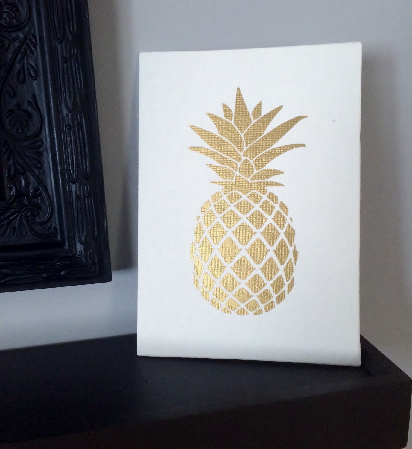 Pineapple Wall Art Pineapple Sign Pineapple Canvas Art Etsy