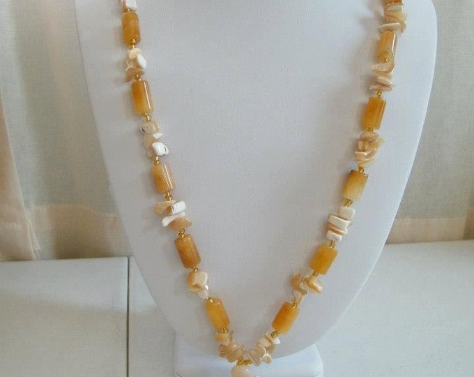 Yellow Jade Pendant Necklace; jade necklace, gifts, jade jewelry, Gemstone necklace, Yellow jewelry, Long necklace, Beaded Necklace