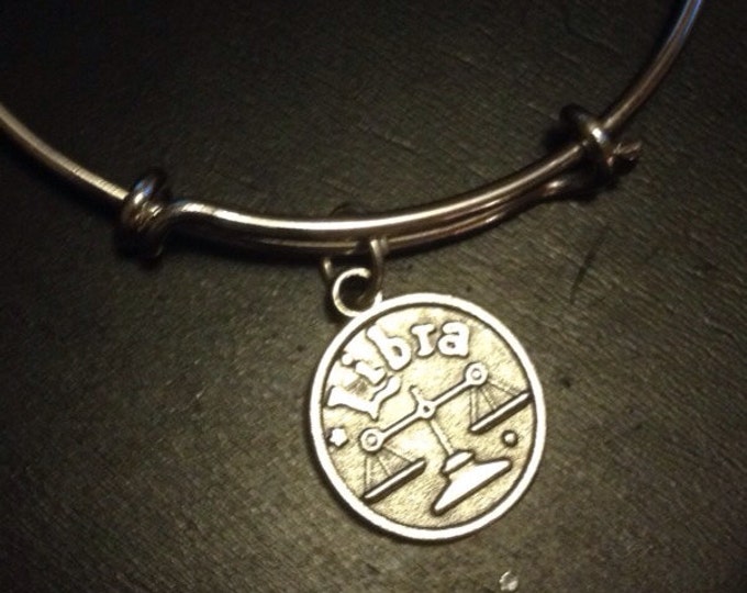 Zodiac LIBRA Charm Bangle