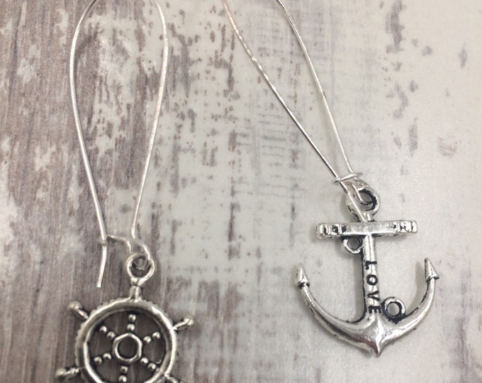 Anchor Earrings, Anchor Charm Earrings, Bridesmaids gifts, Nautical Jewelry, Anchor Jewelry, Nautical Wedding, Nautic Stern Jewelry