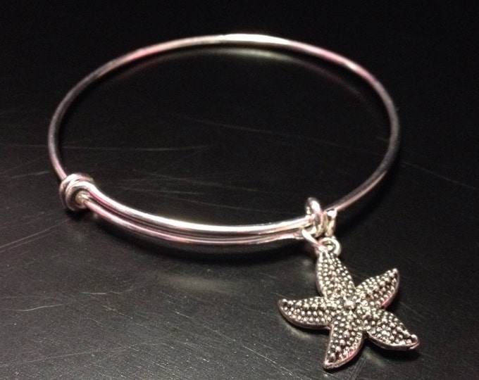 Starfish Nautical Charm Bangle