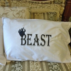 Beauty Beast Pillowcases Newlywed Gifts Anniversary Gifts Etsy