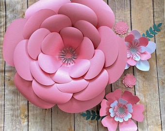 3D Paper Flower Wall Decor, Pink Nursery Decor, Flower Wall Decor, Birthday Backdrops, Paper Wall Flowers, Nursery Wall Decor, Flower Decor