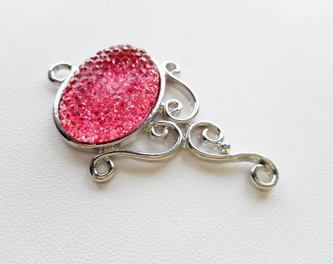 Pink Pendant, Pink Pendant, Necklace Pendant, Jewelry supplies, Pendants for Necklaces, Pink Necklace Pendants