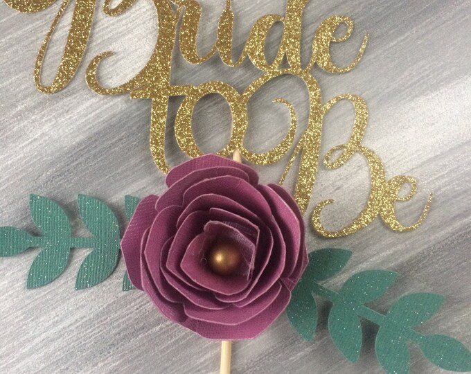 Bride to Be Cake Topper, Boho Bride To Be Bridal Shower, Boho Bridal Cake Decorations, Gold Bride to Be, Boho Bridal Shower Decor