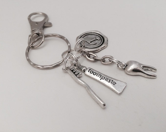 Dental Hygienist Keychains, Personalized Dental Hygienist Gifts, Dental Keychains