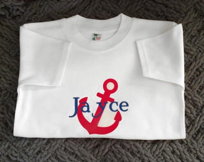 Anchor & Name Nautical Personalized  Childrens TShirt, Custom tshirts, Ring Bearer Gifts, Toddler personalized, Newborn gifts, toddler gifts