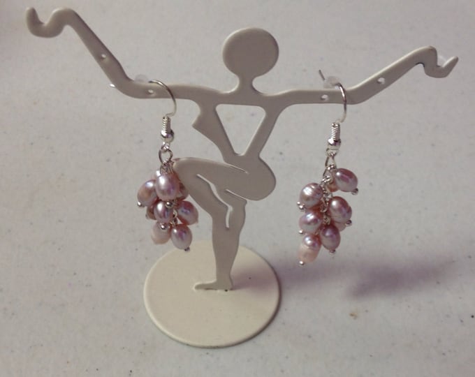 Lavender Cultured Freshwater Pearl  Earrings