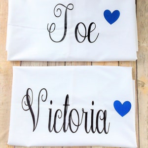 Personalized Pillowcases, Couples Pillowcases, Anniversary Gifts, Bedroom Decor, Housewarming Gifts, Personalized Pillows, Bedroom Decor,